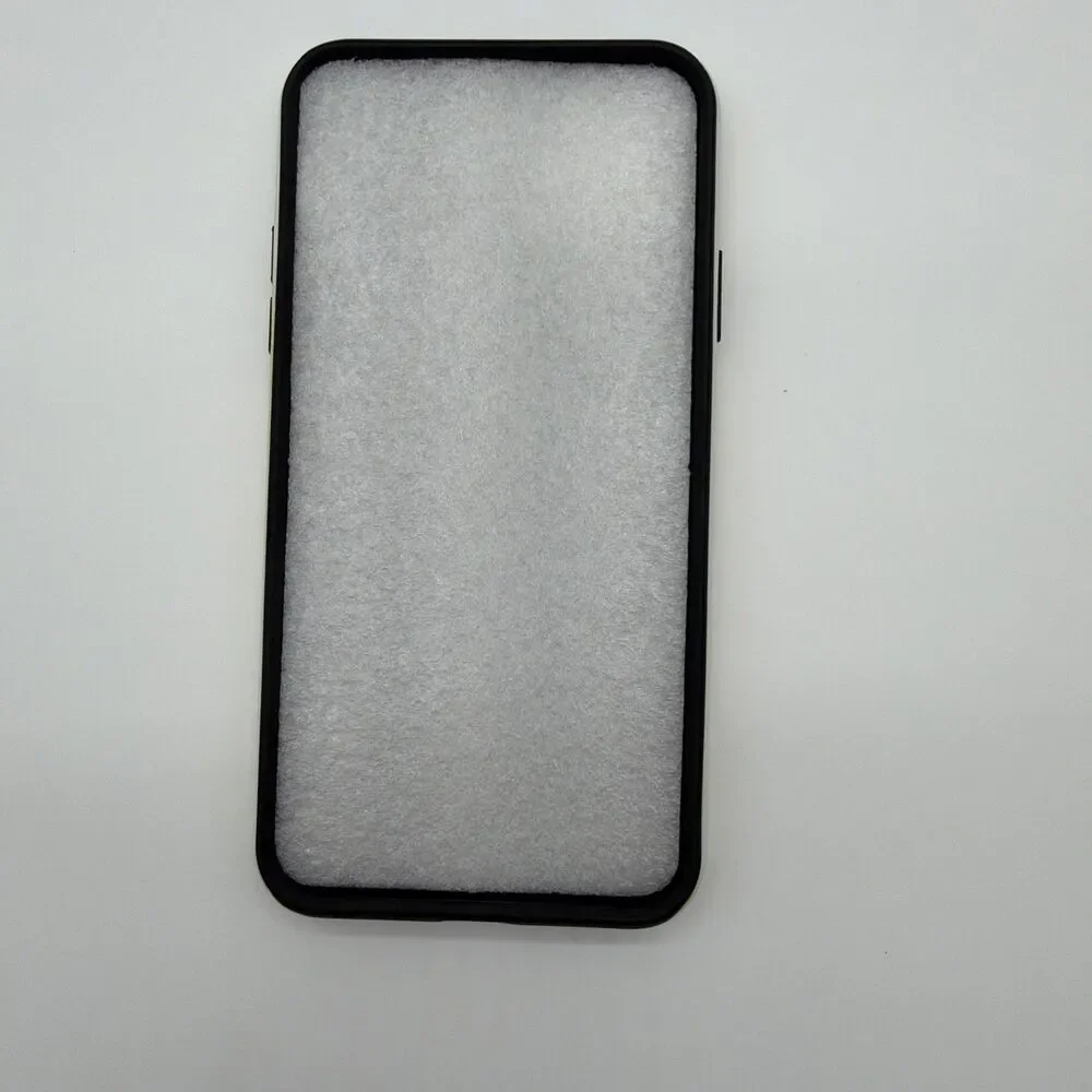 Yellow White Striped Glossy Lightweight Hard Patterned Case for iPhone 15